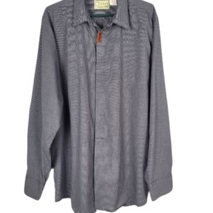 YORK Long-Sleeve Button-Front Checkered Shirt Size XL